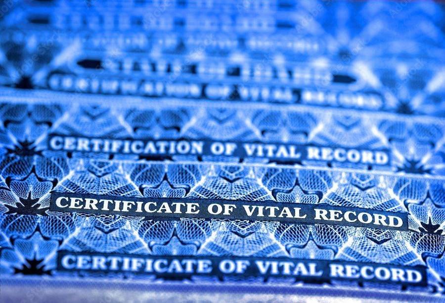 Certificates printed on security paper for an issuing authority